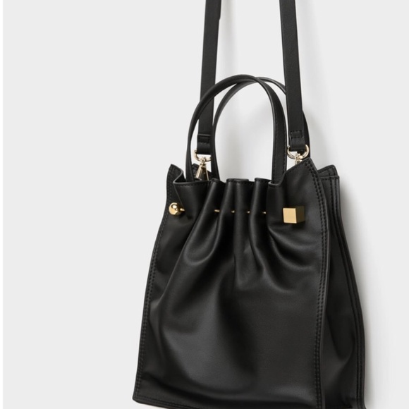 Zara Handbags - Zara black bucket bag